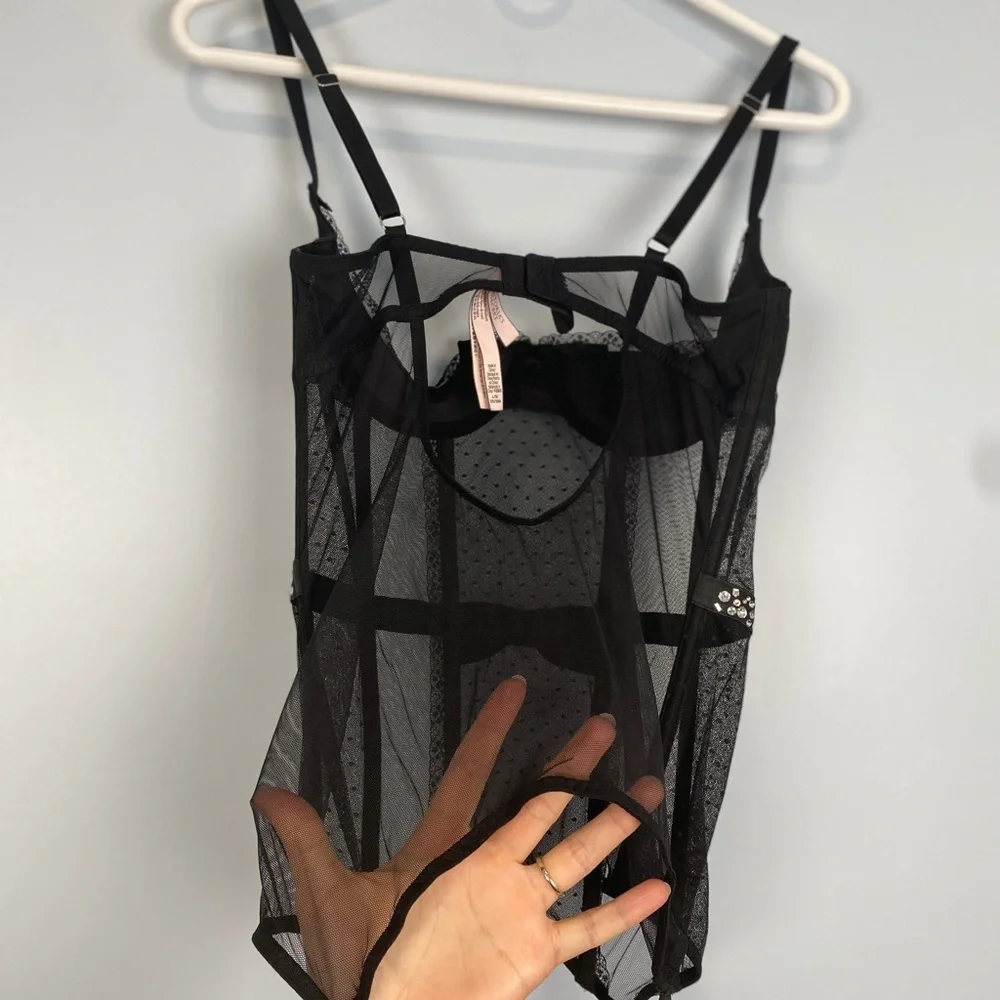 Victoria's Secret Lingerie Glamour Style Pinup‎ Corset Large L Sexy Date Night